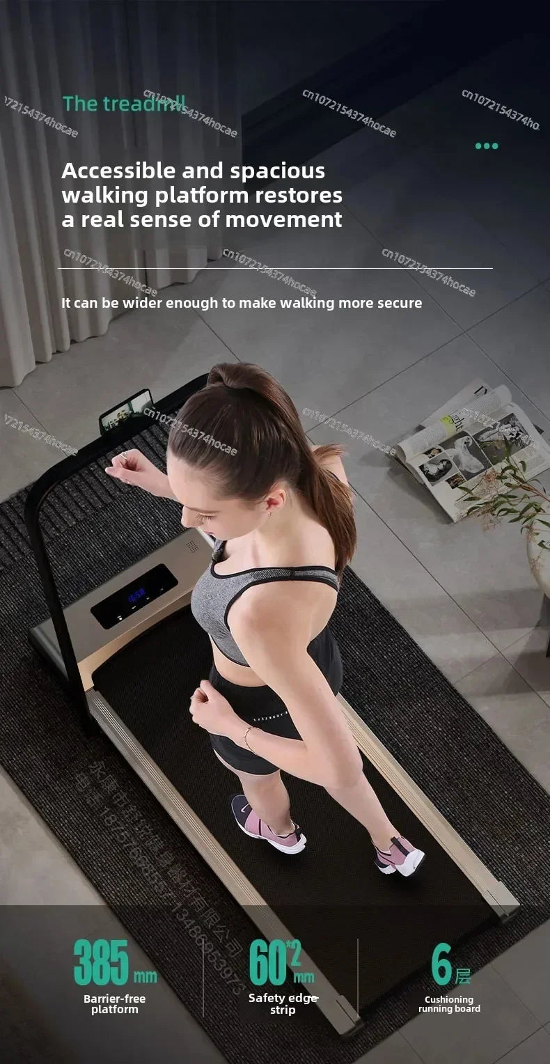 Cama plana doméstica/equipamento de fitness interno silencioso para queima de gordura pequena/tapete dobrável