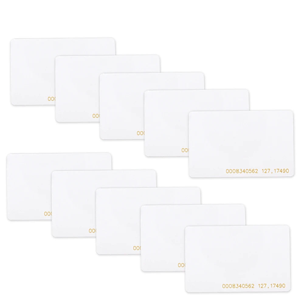 EM RFID Card Access Control Card, EM4100 Tk4100, Read Only Keyfob, etiquetas RFID, adesivo, Token Cartão de Proximidade Chip, 125Khz, 10Pcs