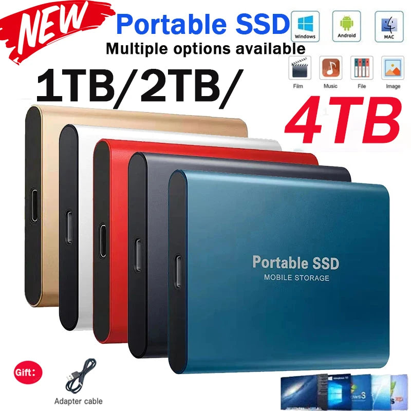 2025 novo disco rígido à prova ddustágua à prova de poeira portátil disco rígido externo usb 3.1 disco sólido de alta velocidade para pc/transferência de dados/laptop