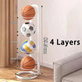 2/3/4/5 camadas rack de armazenamento de basquete indoor crianças bolas colocadas rack futebol vôlei basquete titular bolas suporte de metal