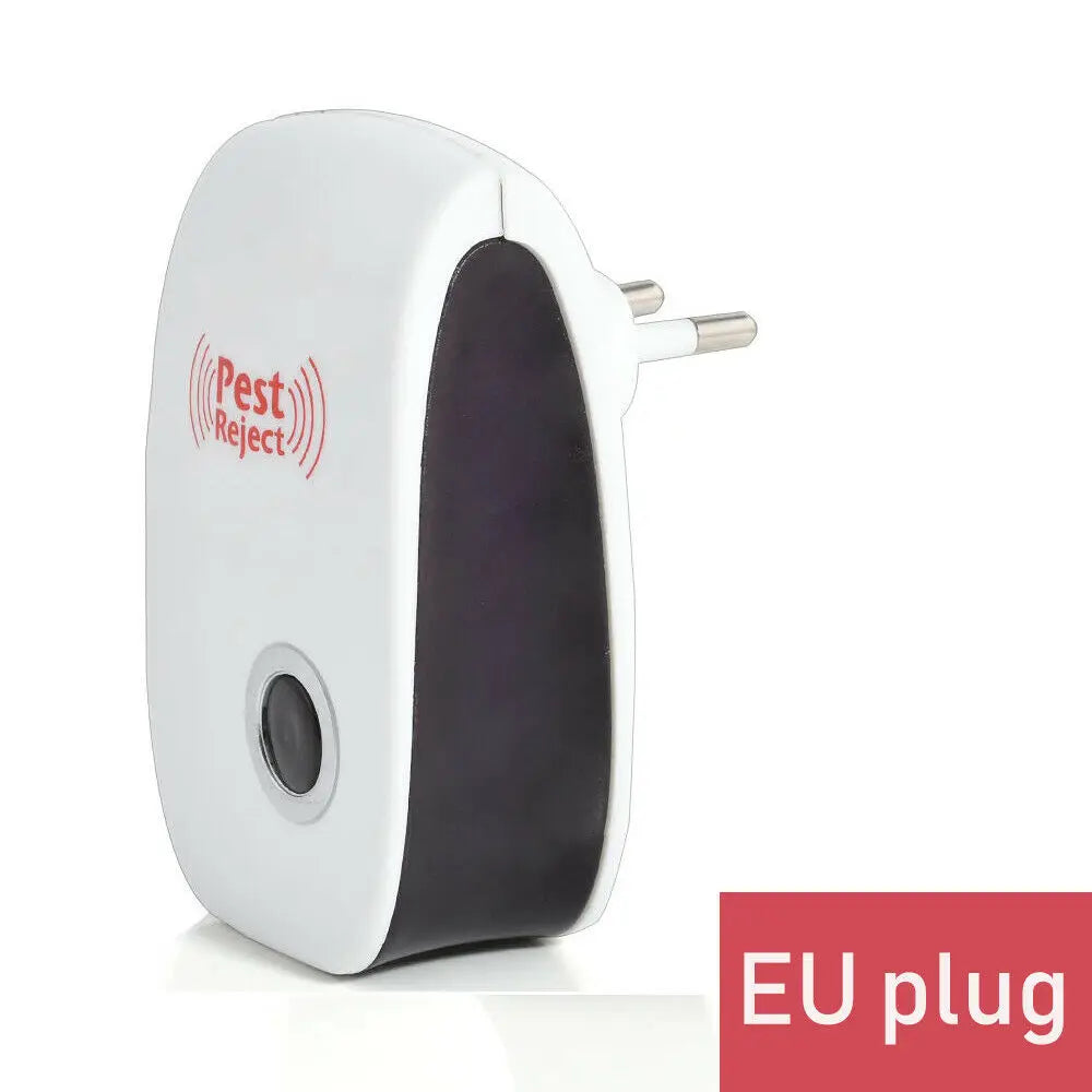 Ultrasonic Electronic Pest Repeller, 360 ° controles internos eficientes, aranhas Repeller para casa, UE, EUA Plug