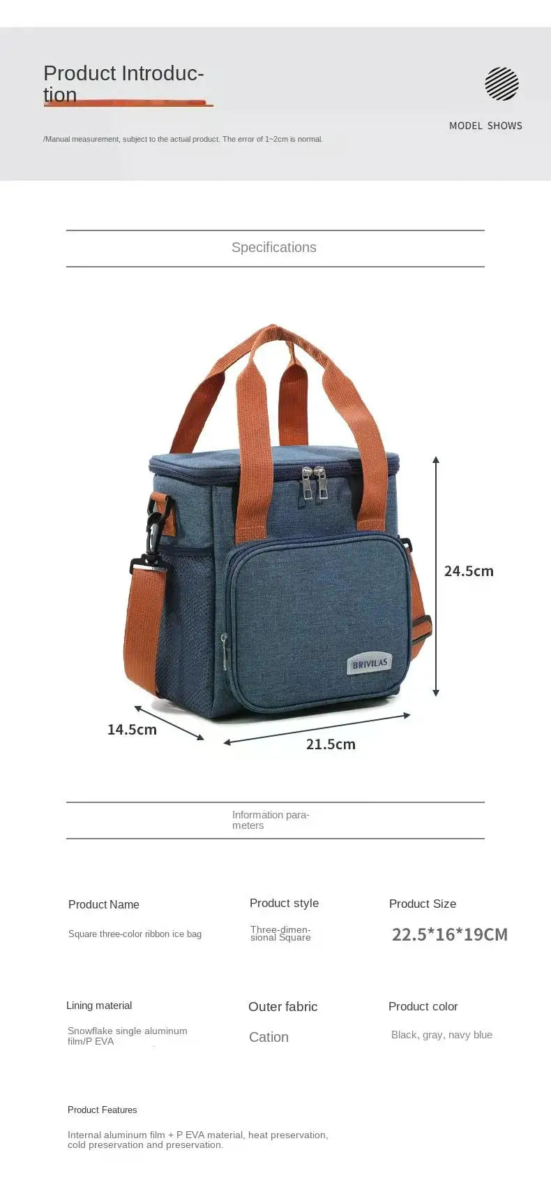 Saco de almoço térmico portátil piquenique alimentos refrigerador sacos caso isolado durável à prova dwaterproof água escritório lancheira alça ombro caixa refrigeração