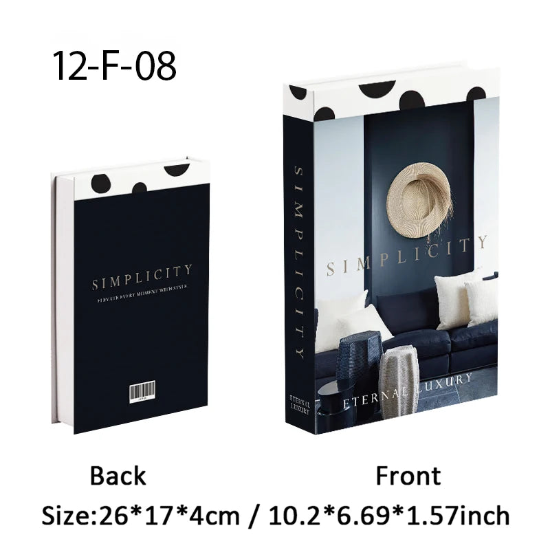 Caixa de armazenamento de livro falso que pode ser aberta, livros decorativos de luxo, mesa de café, ornamento, prateleira de quarto, decoração nórdica de interiores, decoração de casa