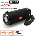 50W de alta potência caixa de som Bluetooth Speaker Outdoor IPX6 Coluna Sem Fio Impermeável Portátil super básico partido áudio 3D alto-falantes estéreo para pc Centro de Música Subwoofer FM TF cartão USB TG187