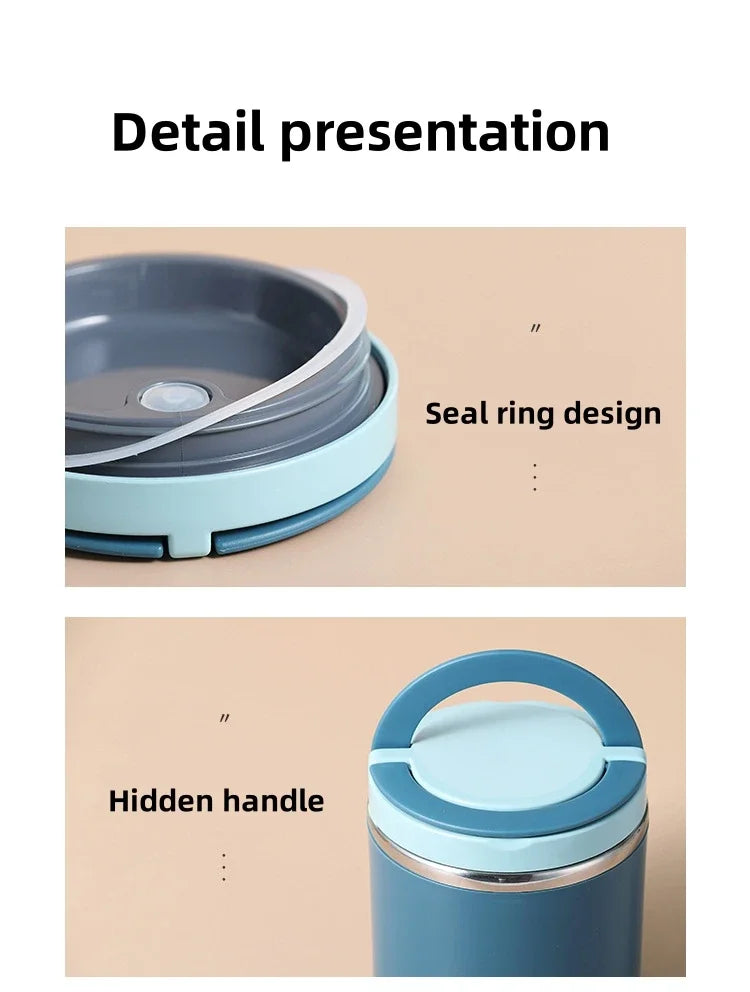 Frasco térmico de alimentos 630/1000ml, copo de sopa isolado, recipientes térmicos, lancheira de aço inoxidável, manter quente para crianças em idade escolar