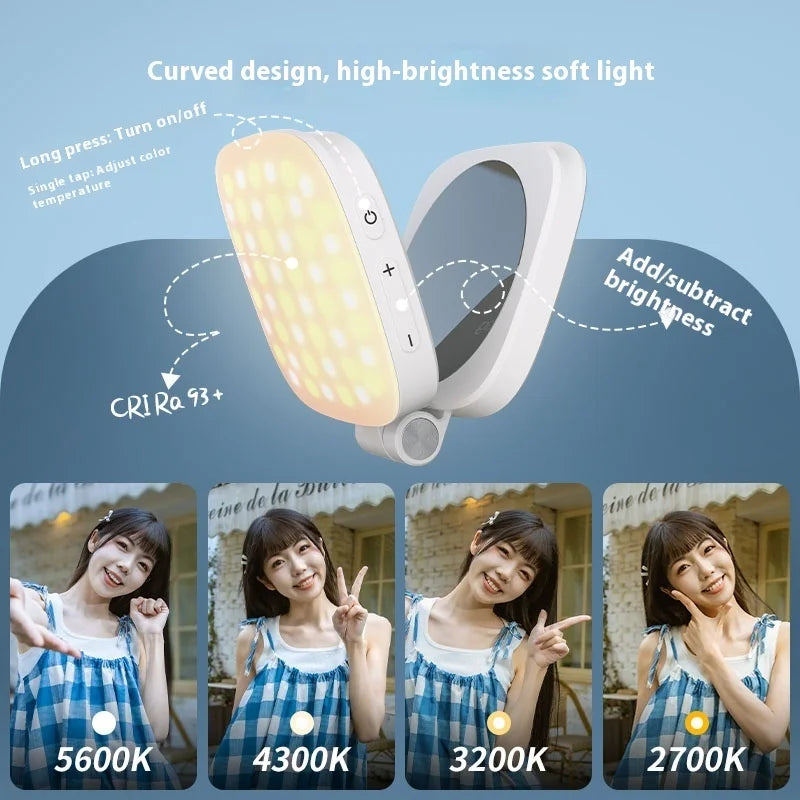 Smallrig luz magnética do telefone, p48 bicolor regulável led luz de preenchimento dobrável magsafe beleza lâmpada painel macio, para iphone16/android
