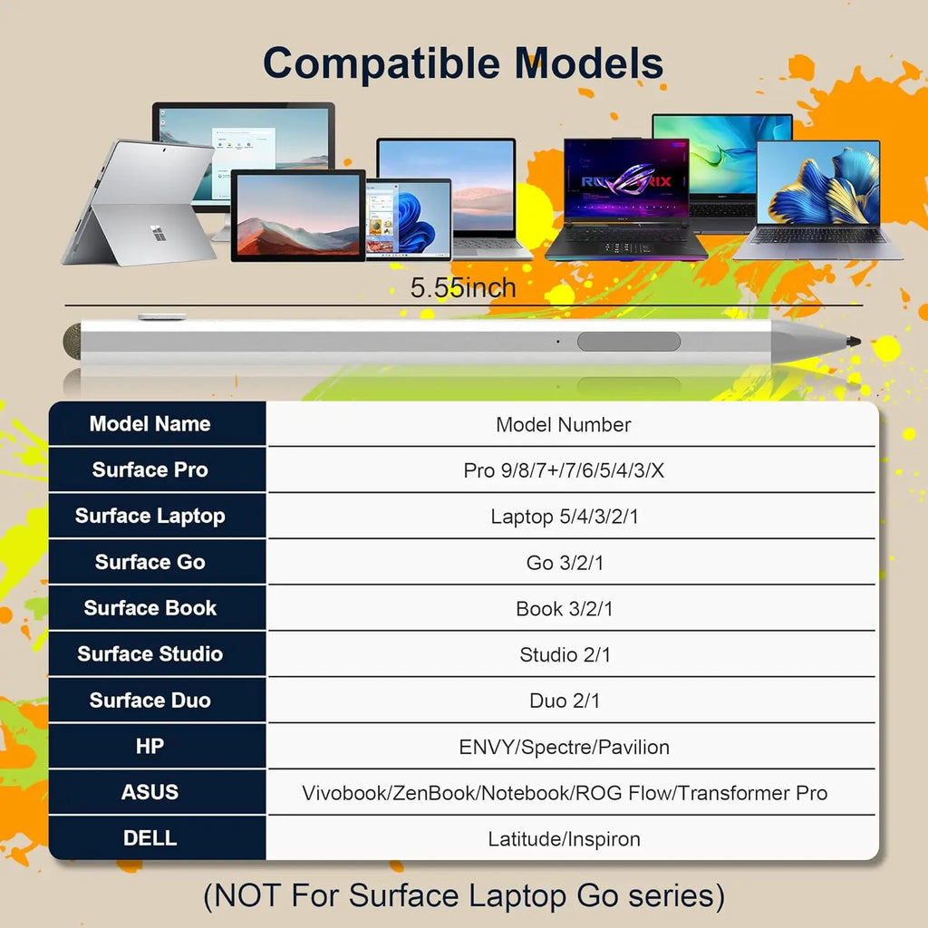 Caneta stylus para microsoft surface pro/livro/laptop/studio pro11/10/9/8/7/6/5/4/x caneta windows 4096 caneta de superfície de sensibilidade à pressão