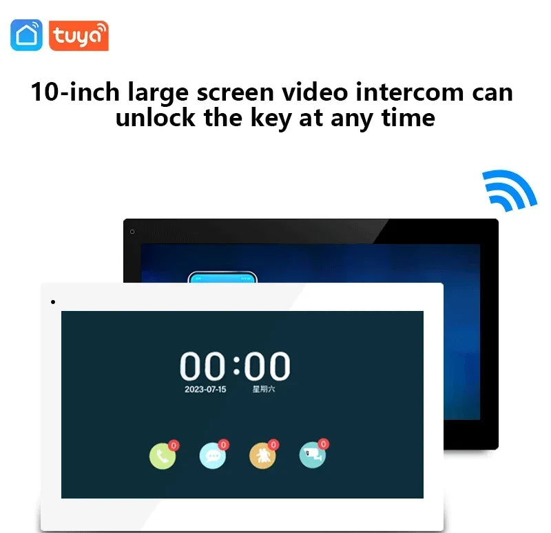 Tuya inteligente 1080p 2 fios visiophone campainha sistema de vídeo porteiro para casa metal porta telefone suporte câmera ip proteção segurança