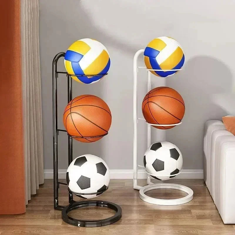 2/3/4/5 camadas rack de armazenamento de basquete indoor crianças bolas colocadas rack futebol vôlei basquete titular bolas suporte de metal