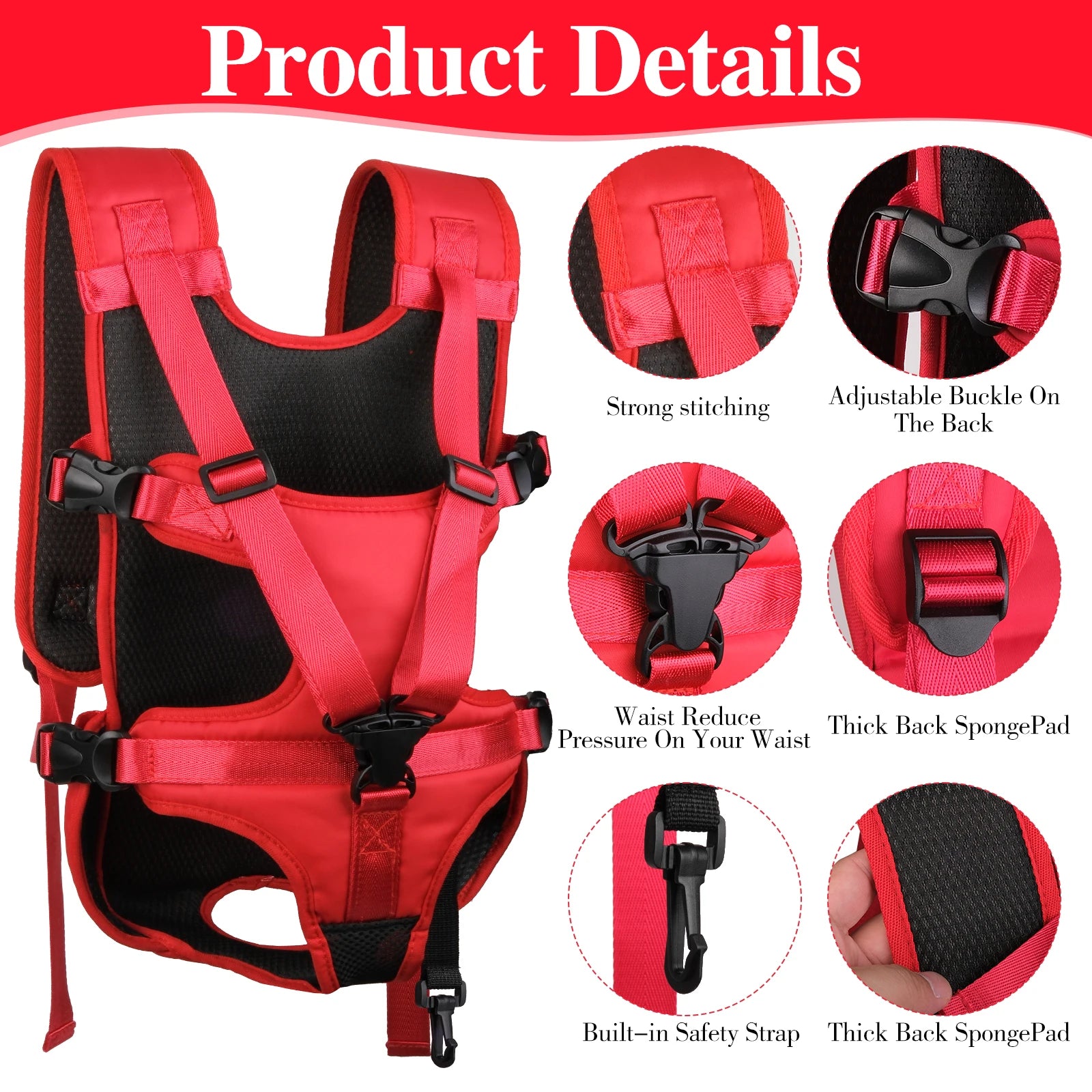 Mochila transportadora frontal para cães, mochila transportadora ajustável para cães, portadores para cães pequenos e gatos, caminhadas, acampamento, viagens