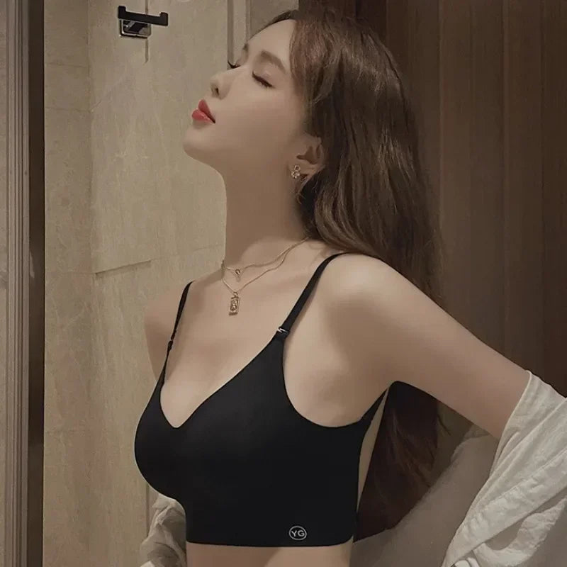 Sutiã invisível feminino profundo u mergulho sutiãs sem costas para vestidos lingerie sexy com alça transparente push up sem alças underwea