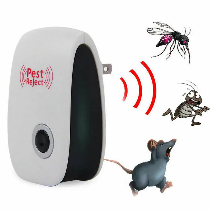 Ultrasonic Electronic Pest Repeller, 360 ° controles internos eficientes, aranhas Repeller para casa, UE, EUA Plug