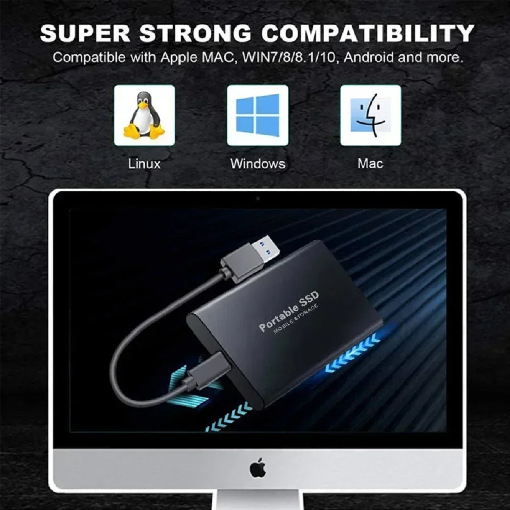 2025 novo disco rígido à prova ddustágua à prova de poeira portátil disco rígido externo usb 3.1 disco sólido de alta velocidade para pc/transferência de dados/laptop