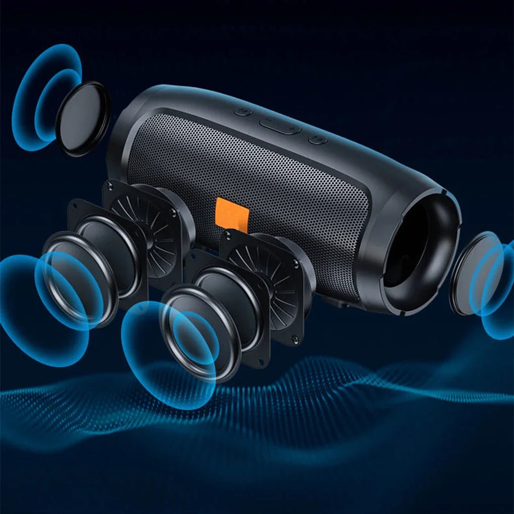 J007 subwoofer alto-falantes bluetooth ao ar livre estéreo surround à prova dwireless água caixa de som sem fio suporte rádio fm cartão tf