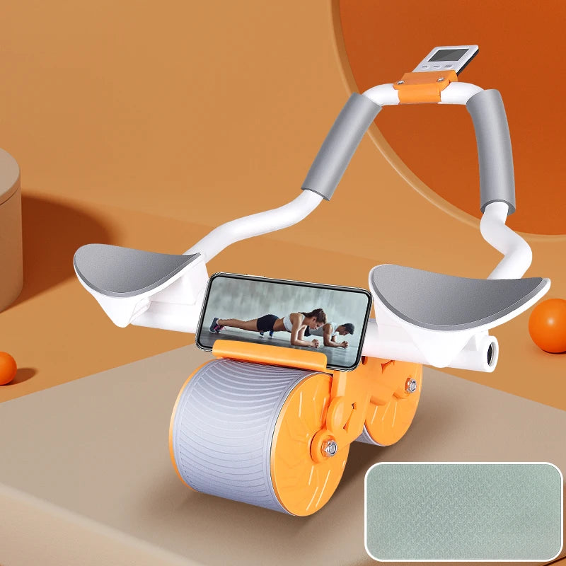 Rebound Automático Roda Abdominal, Core Muscle Ab Trainer, Counter Display, Roda De Exercício De Fitness, Suporte De Cotovelo