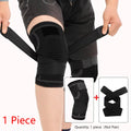 Joelheira de 1 peça, joelheira esportiva de nylon, corrida, fitness, levantamento de peso, ciclismo, basquete, ao ar livre, compressão de articulação do joelho