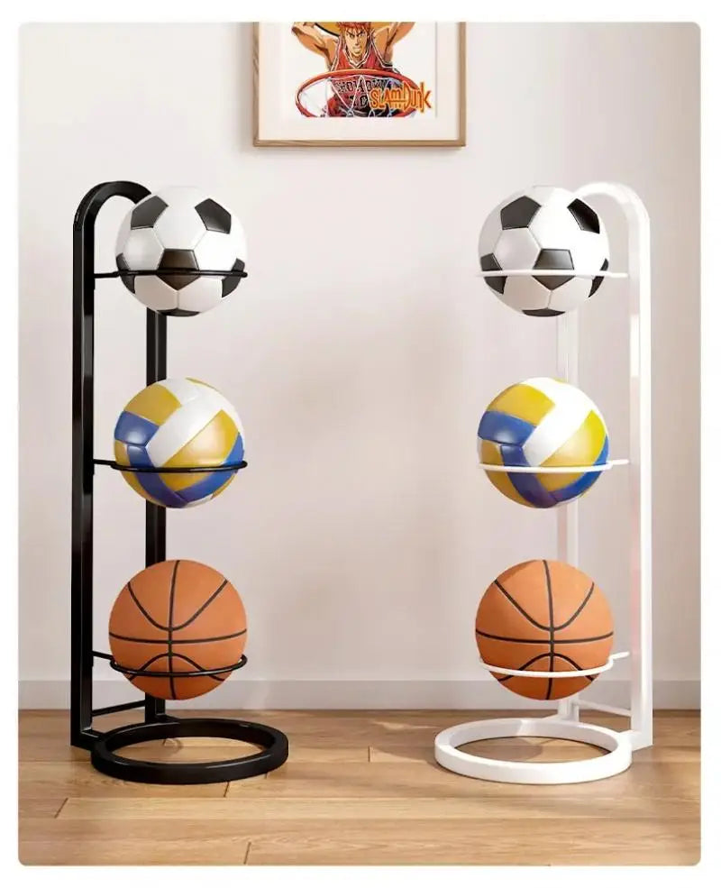 2/3/4/5 camadas rack de armazenamento de basquete indoor crianças bolas colocadas rack futebol vôlei basquete titular bolas suporte de metal