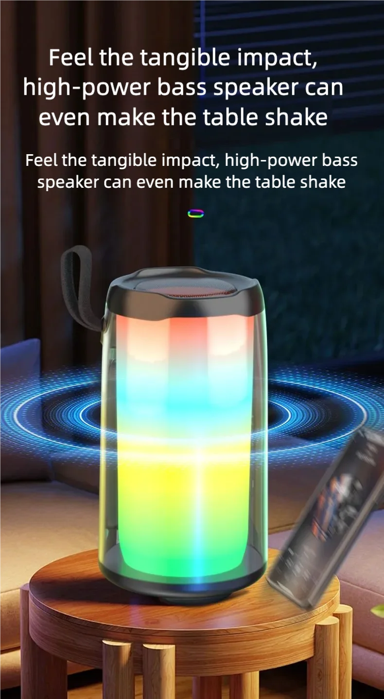 Máquina de karaokê portátil, alto-falante Bluetooth para festa com 2 microfones de karaokê, modos de luz RGB, 5 efeitos vocais, USB/AUX/TF