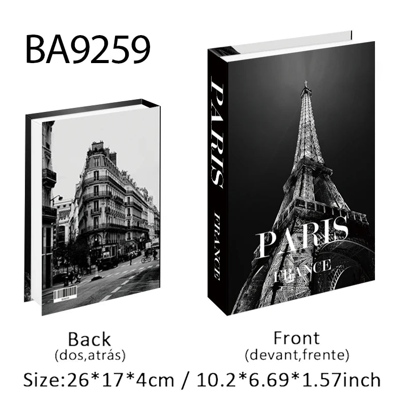 Caixa de armazenamento de livro falso que pode ser aberta, livros decorativos de luxo, mesa de café, ornamento, prateleira de quarto, decoração nórdica de interiores, decoração de casa