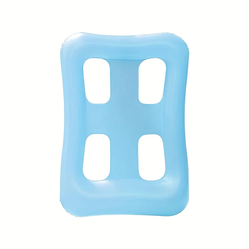 Espreguiçadeira inflável de água inflável, rede flutuante dobrável, jangada flutuante em forma de campo