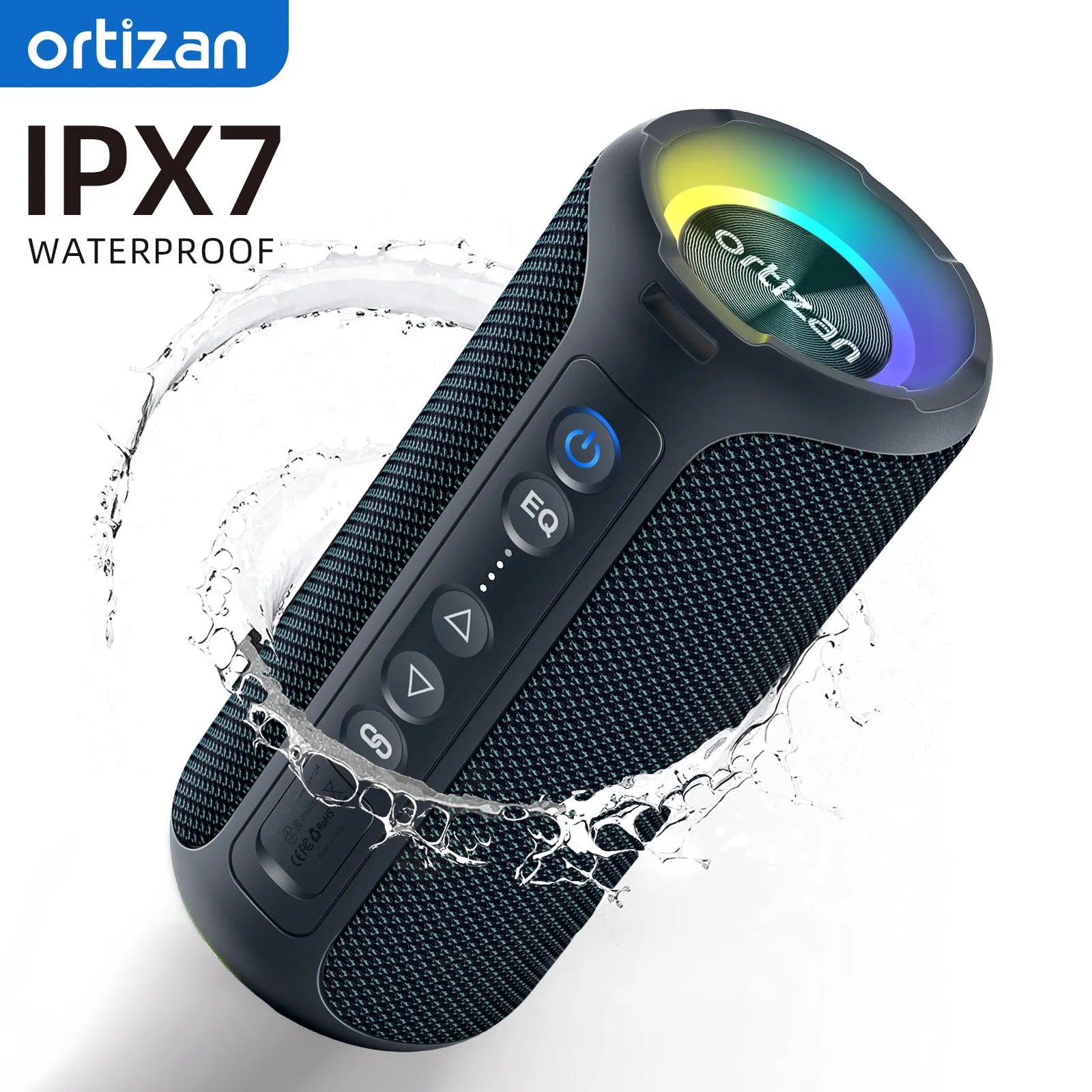 Ortizan alto-falantes bluetooth 40w graves aprimorados portátil ao ar livre sem fio alto-falante 30 horas ip7 à prova dip7 água chuveiro alto-falante bluetooth 5.3