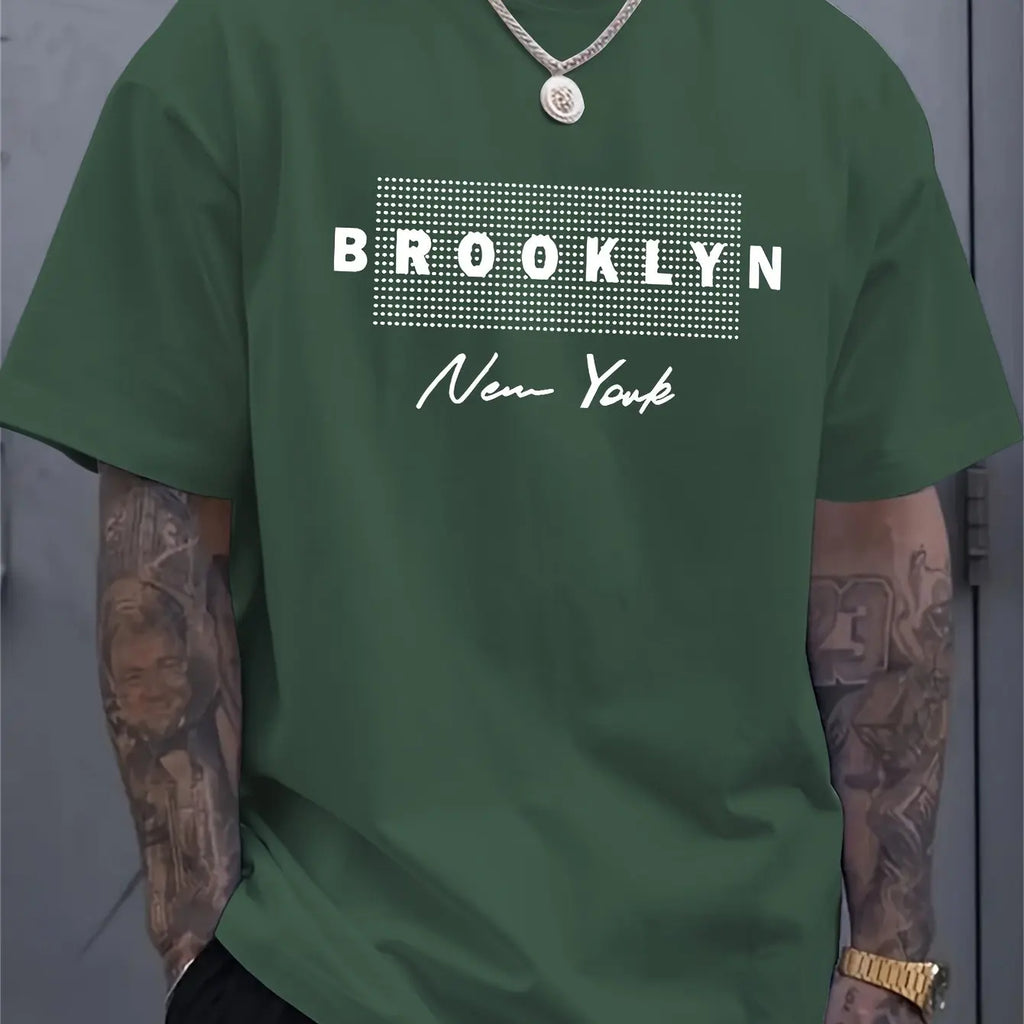 100% algodão masculino verão solto ajuste grande los angeles gráfico impresso fino ajuste casual esportes em torno do pescoço manga curta camiseta topo