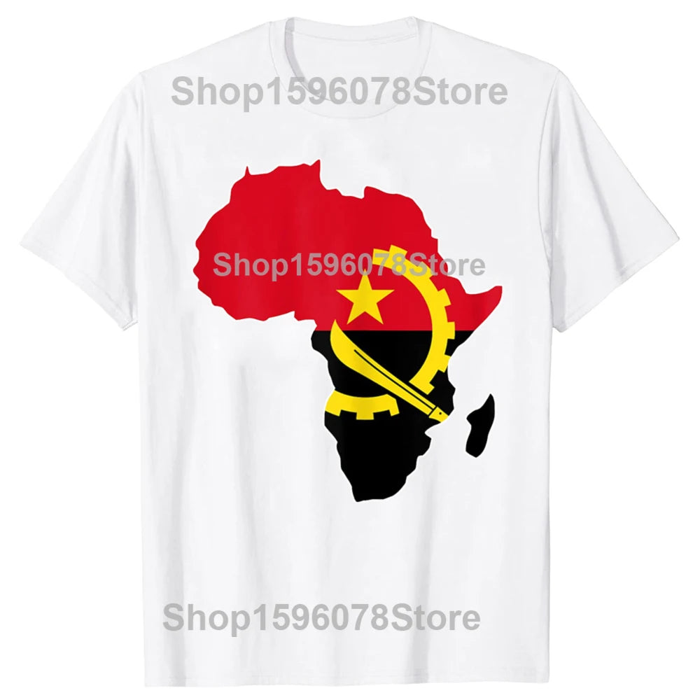 Venda quente orgulhoso bandeira da angola camiseta super angolan herança casual moda solta homem tshirt streetwear harajuku y2k masculino t