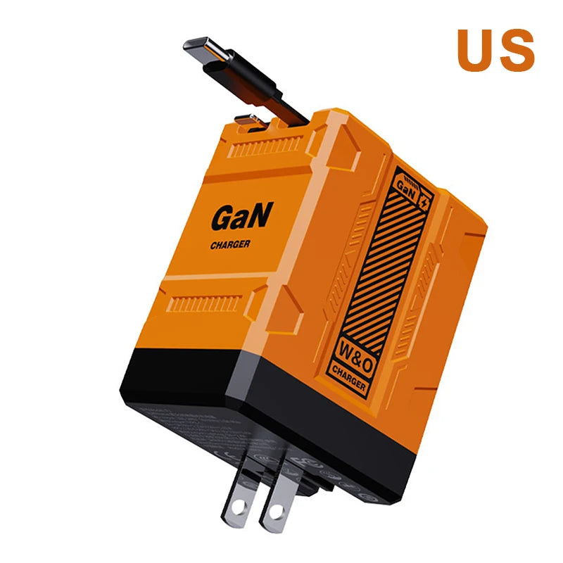 {MX} Carregador inteligente retrátil duplo PD + USB Plugue EUA / Reino Unido / UE 2 em 1 Carregador Gan 20W PD3.0 Carregador de carregamento rápido