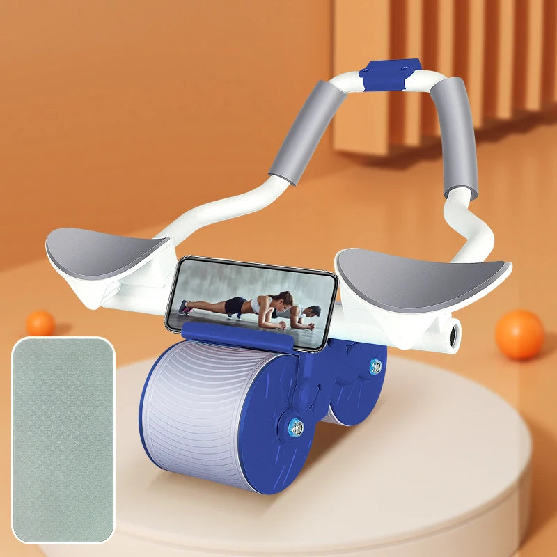 Rebound Automático Roda Abdominal, Core Muscle Ab Trainer, Counter Display, Roda De Exercício De Fitness, Suporte De Cotovelo