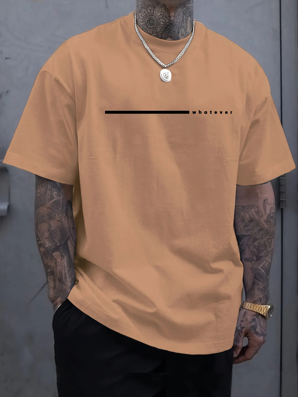 Verão masculino casual esportes solto plus size qualquer carta impressa confortável em torno do pescoço manga curta camiseta