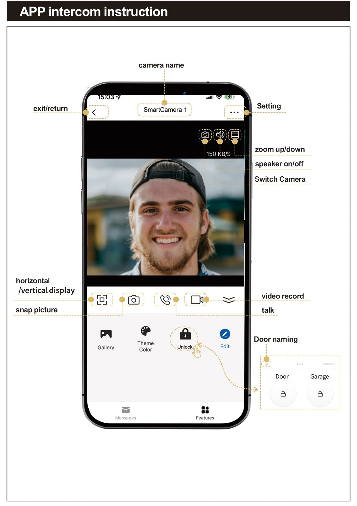 Sistema de intercomunicação de vídeo wi-fi sem fio, campainha de vídeo inteligente 1080p para casa, tela sensível ao toque, cartão 32g, áudio bidirecional, aplicativo tuya, desbloqueio de 4 fios