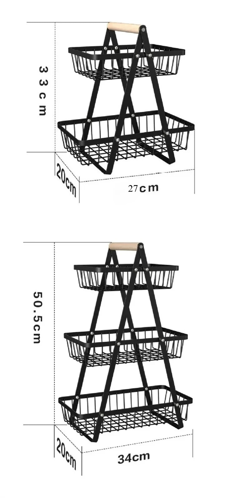 2025 novo portátil ferro cozinha rack de armazenamento multifuncional cesta de frutas multi-camada lanche prateleira de armazenamento