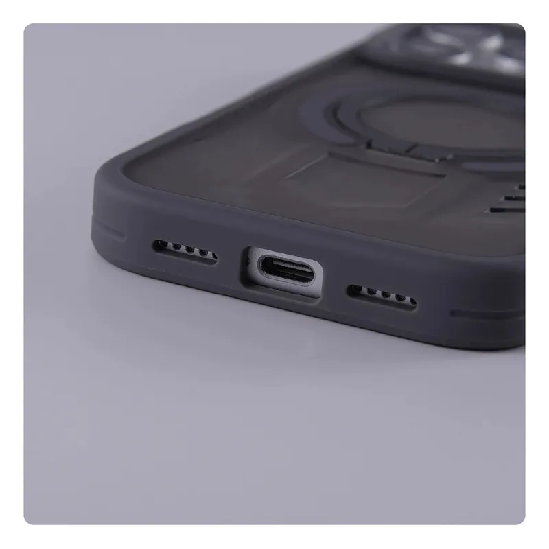 Luxury Matte Magnetic Ring Stand Phone Case for iPhone 17 Pro Max Air 16 15 14 13 12 Plus For Magsafe Shockproof Bumper Cover