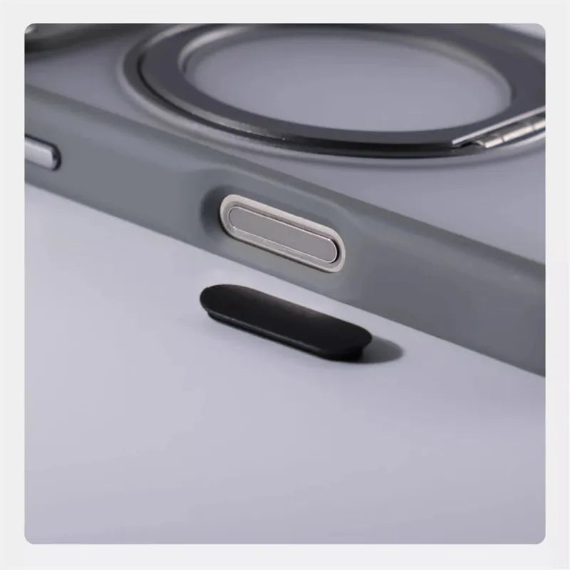 360° Rotation Metal Ring Holder Magnetic Bumper Case for iPhone 16 Pro Max 15 14 13 For Magsafe Wireless Charge Shockproof Cover