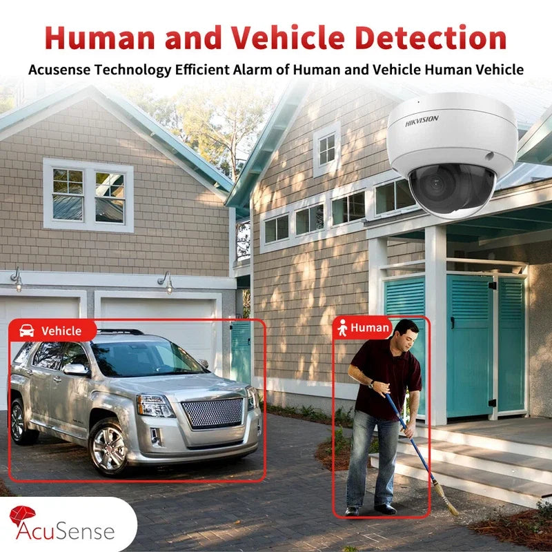Original Hikvision DS-2CD1183G2-LIUF 4K 8MP ColorVu POE Luz Híbrida Inteligente Câmera de Rede Dome Fixo Microfone Embutido IK08