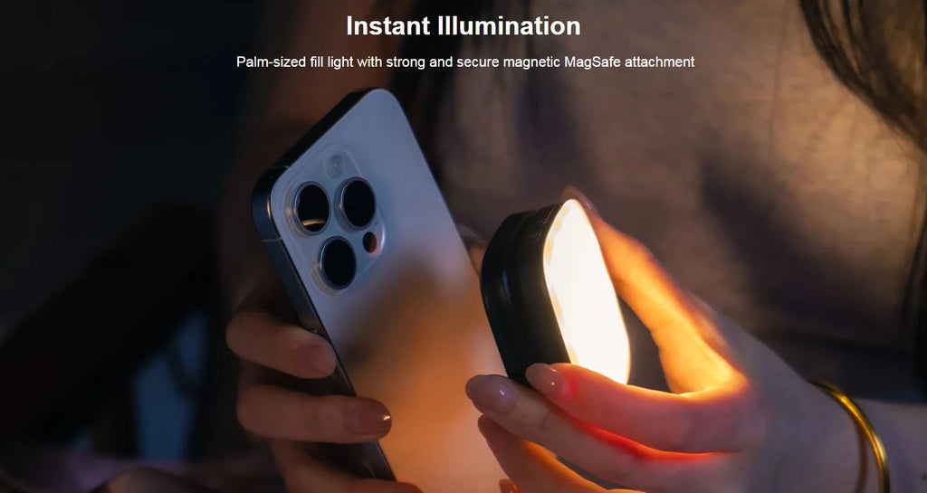 Smallrig vibe p48 telefone selfie luz de bolso luz de preenchimento magnético magsafe para iphone 16 15 14 pro max bi-color led iluminação de vídeo