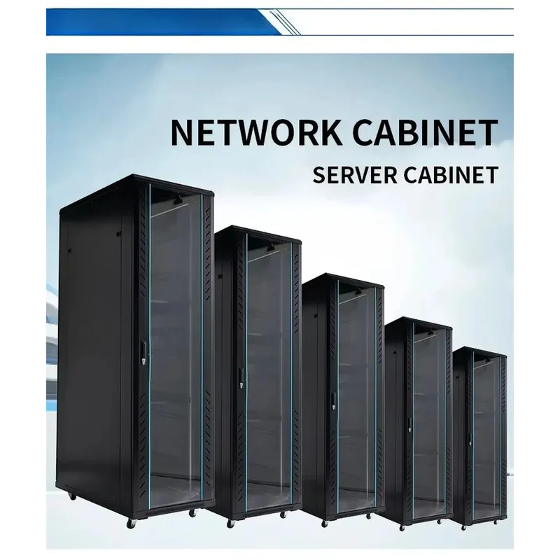 Mobile vertical floor stand 18u 22u 32u 36u network cabinet carriage 19 inch 42u server rack with cooling