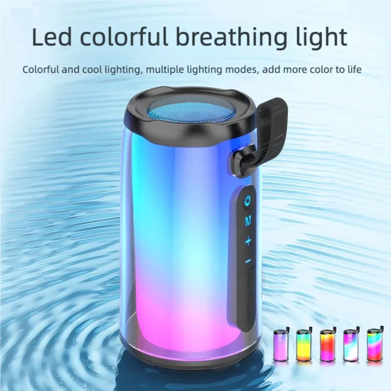 Máquina de karaokê portátil, alto-falante Bluetooth para festa com 2 microfones de karaokê, modos de luz RGB, 5 efeitos vocais, USB/AUX/TF