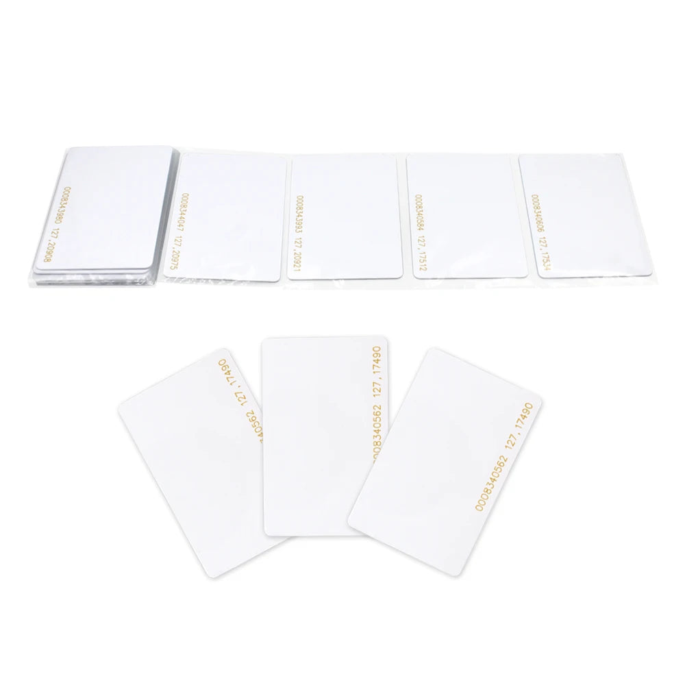 EM RFID Card Access Control Card, EM4100 Tk4100, Read Only Keyfob, etiquetas RFID, adesivo, Token Cartão de Proximidade Chip, 125Khz, 10Pcs