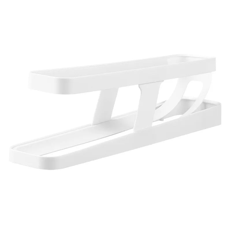 Bilayer geladeira caixa de armazenamento de ovos rolamento automático titular rack escada estilo geladeira ovos dispensador organizador titular