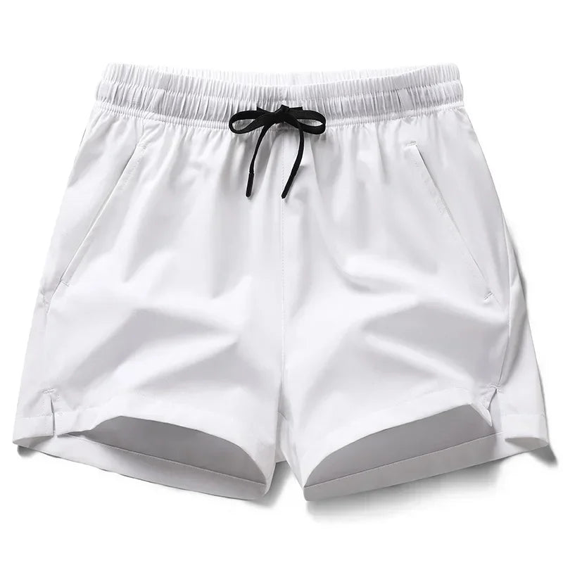 Calções de ginásio dos homens esportes sweatpants bolsos ginásio shorts casuais básicos calças leves correndo jogging praia shorts masculino banho