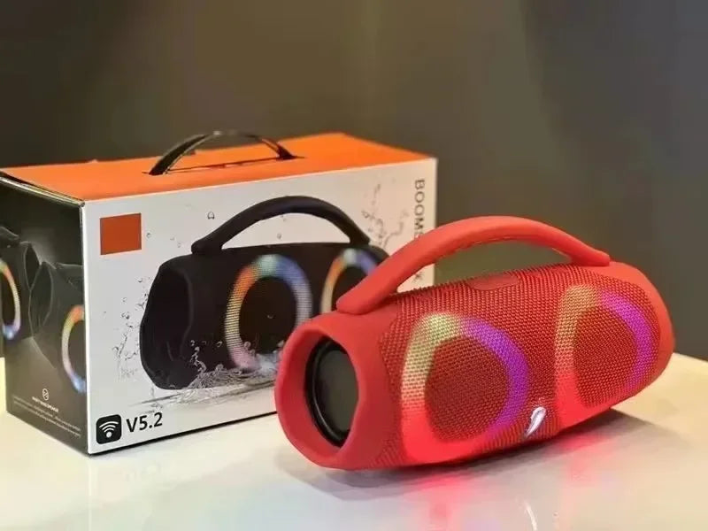 Portátil à prova dwaterproof água 100w de alta potência bluetooth alto-falante rgb luz colorida sem fio subwoofer estéreo surround subwoofer boombox