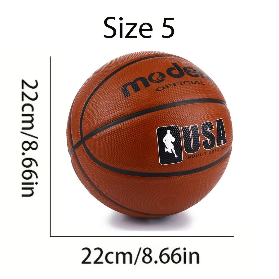 1pc oficial adulto adolescente basquete-marrom tamanho 4/5/6/7 basquete-borracha durável interior/exterior bola de jogo profissional