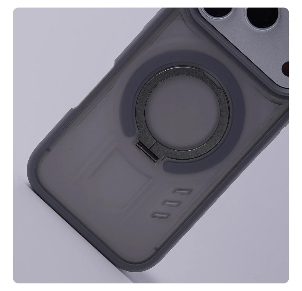 Capa de Telefone Luxuosa com Suporte Magnético Fosco para iPhone 17 Pro Max Air 16 15 14 13 12 Plus para Magsafe, Capa Protetora à Prova de Choque