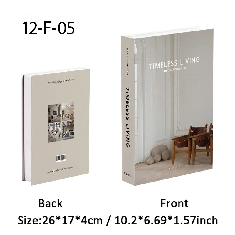 Caixa de armazenamento de livro falso que pode ser aberta, livros decorativos de luxo, mesa de café, ornamento, prateleira de quarto, decoração nórdica de interiores, decoração de casa
