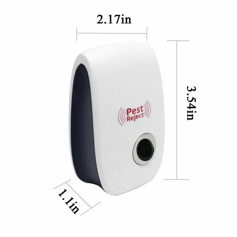Ultrasonic Electronic Pest Repeller, 360 ° controles internos eficientes, aranhas Repeller para casa, UE, EUA Plug