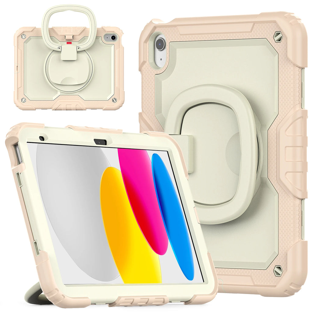Capa com Alça Universal para iPad A16 2025 11ª Geração 10.9 2022 10ª Geração. Com Alça de Ombro, Suporte Giratório 360°, Capa Híbrida para Crianças