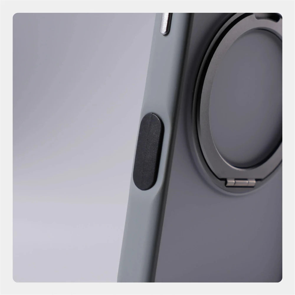 360 °   Rotação de metal anel titular magnético pára-choques caso para iphone 16 pro max 15 14 13 para magsafe carga sem fio capa à prova de choque