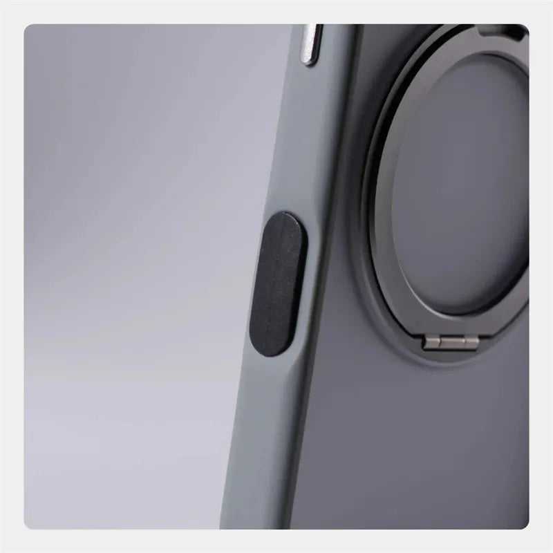 360° Rotation Metal Ring Holder Magnetic Bumper Case for iPhone 16 Pro Max 15 14 13 For Magsafe Wireless Charge Shockproof Cover