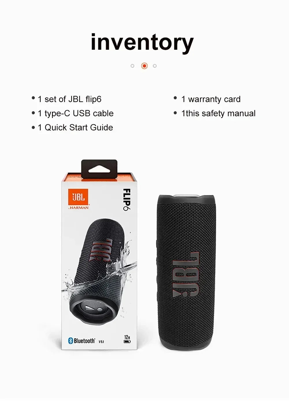 Original jbl flip 6 sem fio bluetooth alto-falante portátil ipx7 à prova dwaterproof água ao ar livre estéreo baixo música faixa com tweeter independente